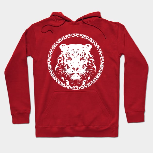 Tiger Face Hoodie by foxycated